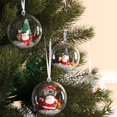 Miniatura 5 de 62 piezas de mini adornos de Navidad, mini árboles, botella, cepillo, árboles, renos, Papá Noel, bastón de caramelo, artículos en miniatura,