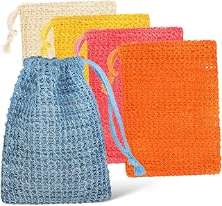 BCOATH 10 Pçs Sabonete Natural Bucha Sabonete Em Barra Para O Corpo Bolha De Sabão Rede De Sisal Saco De Sabão Porta-Sabão De Secagem Bolsa De Sabão Bolsas Com Cordão Barras De Sabão