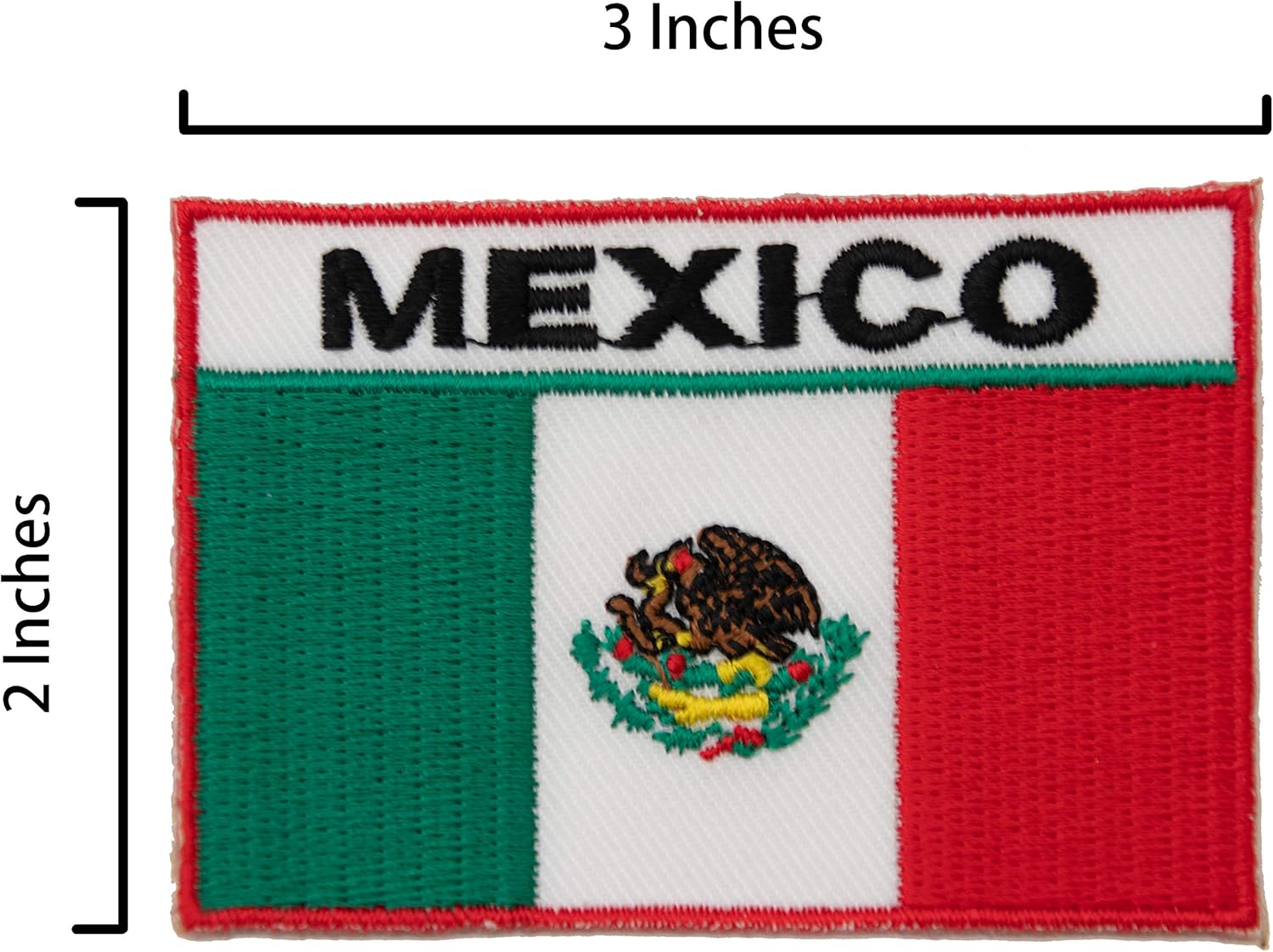A-ONE - Pre-Hispanic City of Chichen-Itza Applique Patch+Mexico Flag Patch, Embroidered Patch, Pyramid Patch, South America Landmark Patch, Decoration by Iron on Sew on Clothes NO.203C