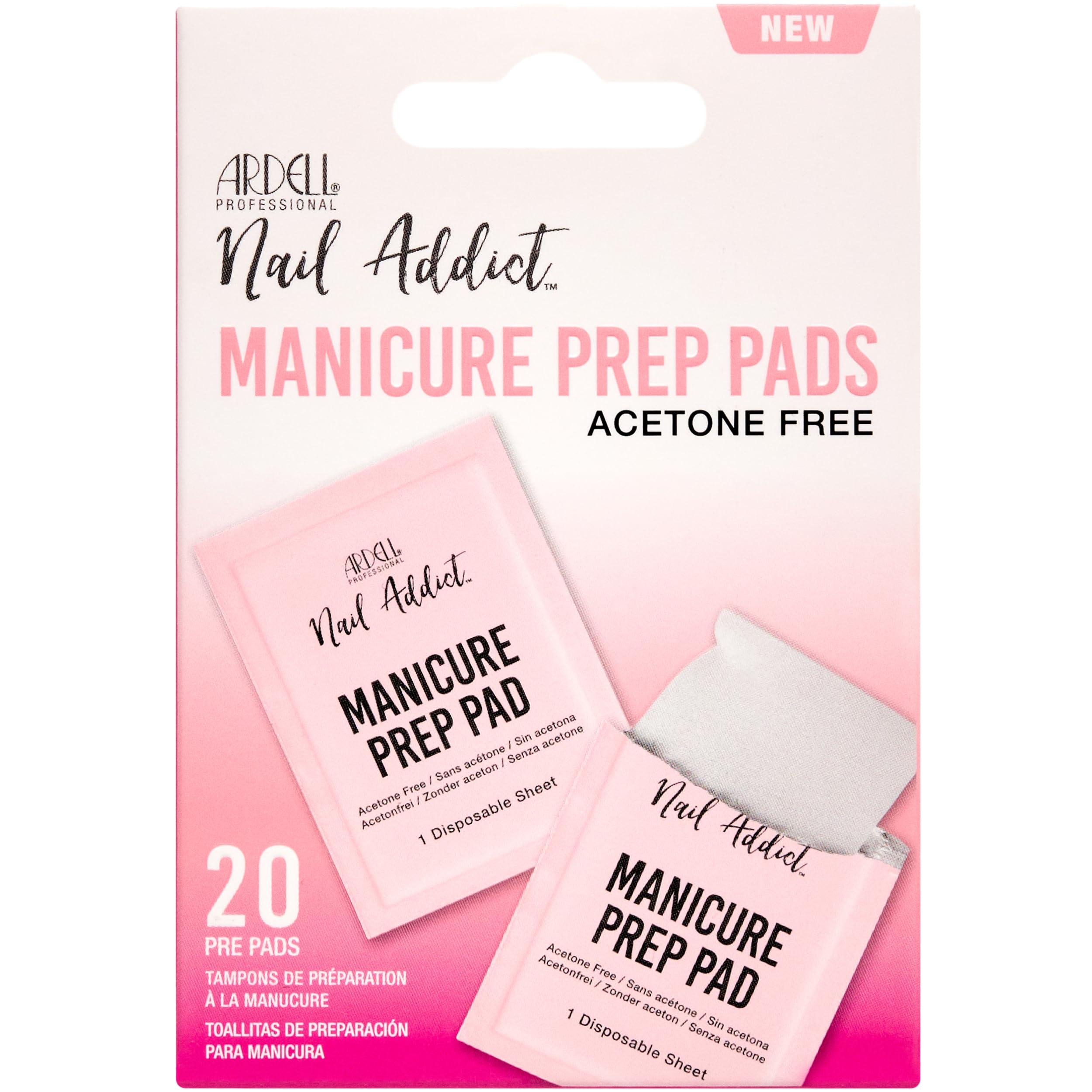 Ardell Manicure Prep Pads Acetone-Free Nail Surface Cleaner for Nail Strips Gel Polish and Lacquer Prep Lint-Free Finish