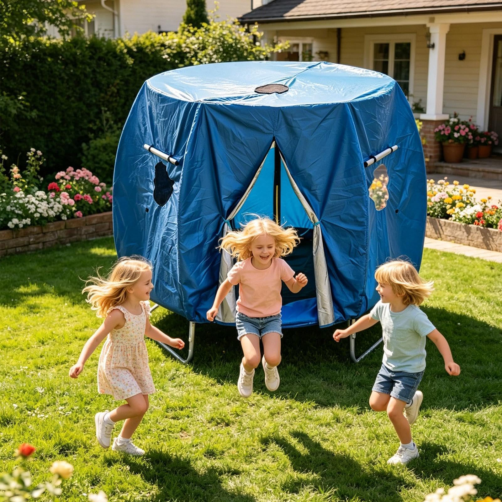 Osłona zacieniająca do trampoliny osłona namiotu wiatroodporna markiza