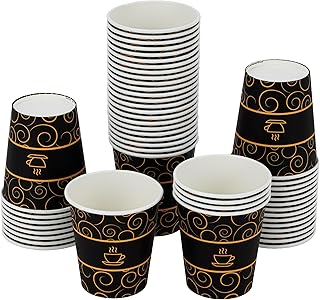 Packwell Paper cup 6.5 oz 50 pcs disposable paper cups perfect for coffee tee etc