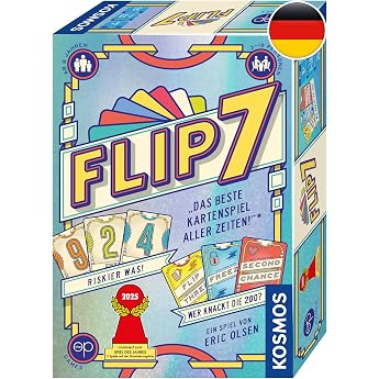 Kosmos Flip 7 Card Game with Quick and Easy Black Jack Principle