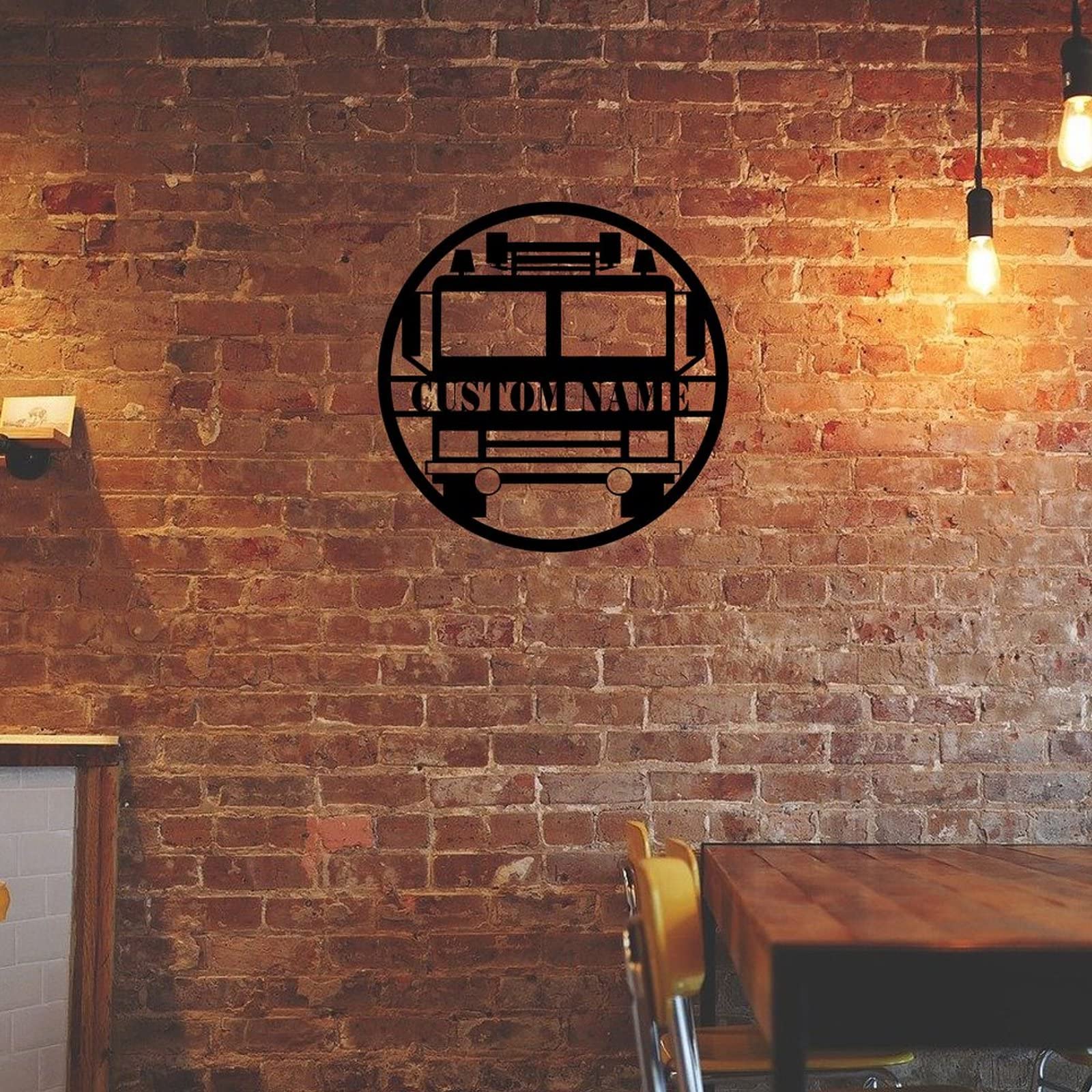 Riaeelvs Panneau De Pompier Personnalisé En Métal Pour Extérieur, Décoration Murale Pour Chambre (30,5 Cm