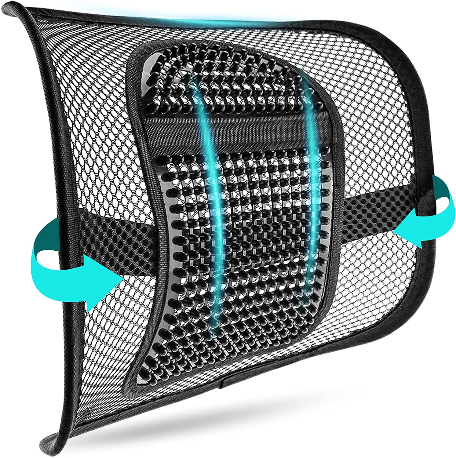 Cuscino Lombare Ergonomico In Memory Foam Con Copertura In Rete 3D - Supporto Posturale Per Sedia Ufficio, Auto E Casa - 5
