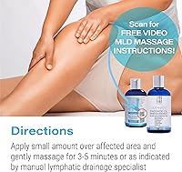 Vista 5 de Aceite de masaje de drenaje linfático con aceite de árnica y coco para recuperación poscirugía y masajeador de drenaje linfático, liposucción, 360