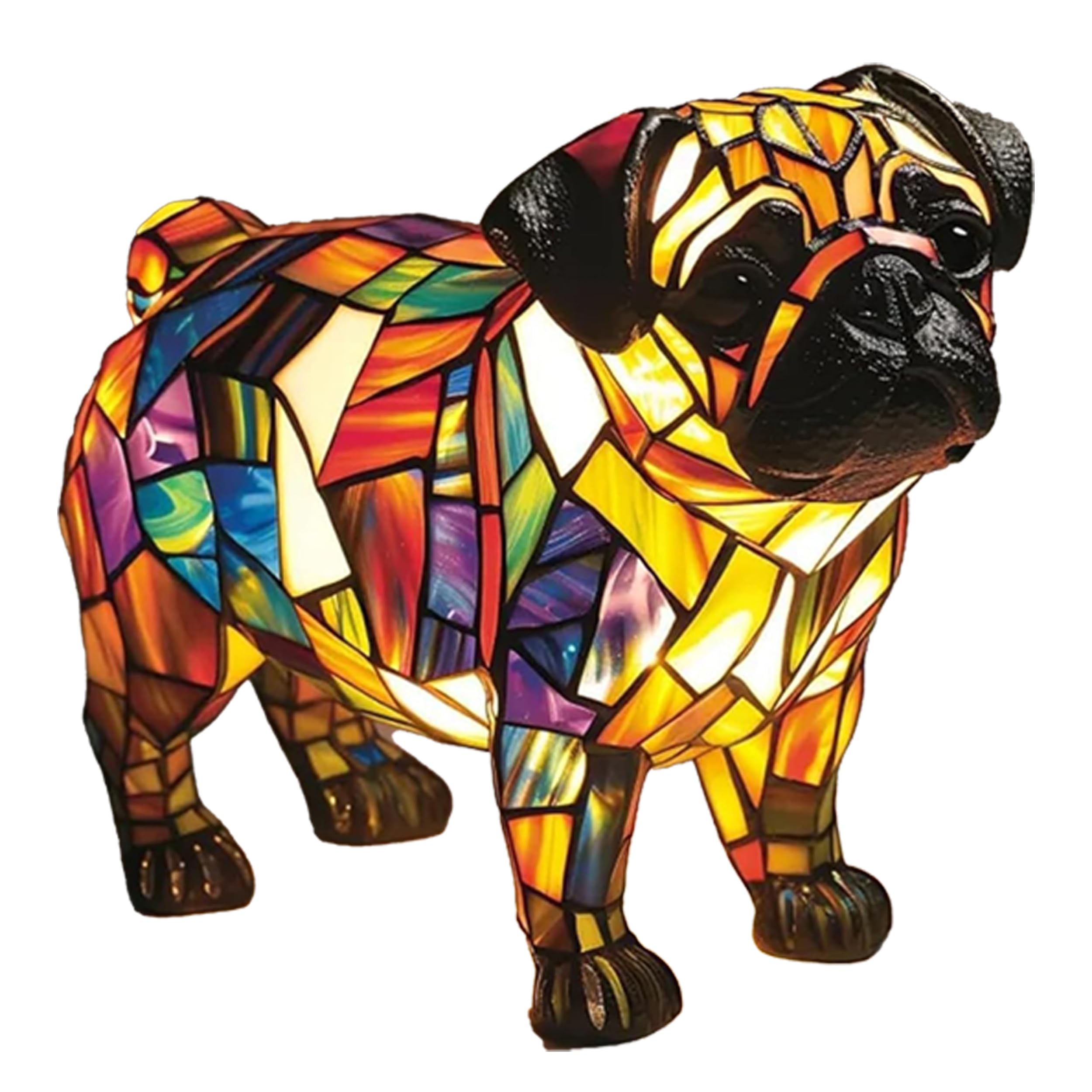 Corgi & Mops Tischlampe – Niedliche Vintage-3D-Lampe, LED, Für Hundeliebhaber