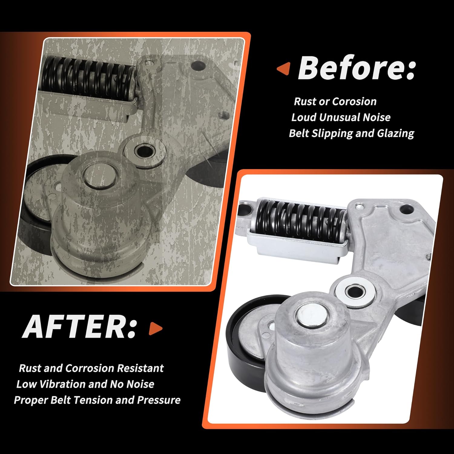 1 Set Drive Belt Tensioner Kit for Chevy Impala 2014 for Chevy Malibu 2008-2010 Serpentine Belt Drive Kit with Tensioner 12663047