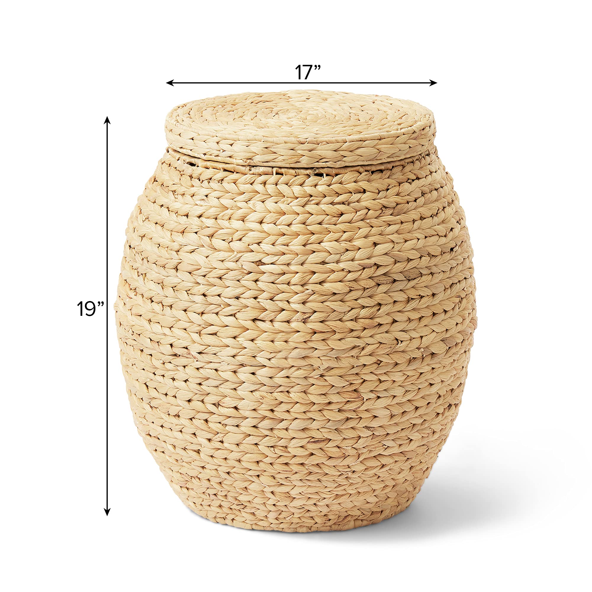 Artera Large Wicker Storage Baskets Natural Multipurpose Barrel