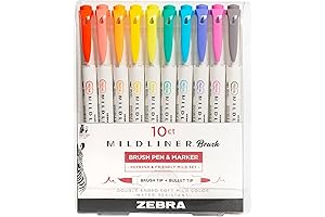 Zebra Pen Mildliner Brush & Fine Tip Pen