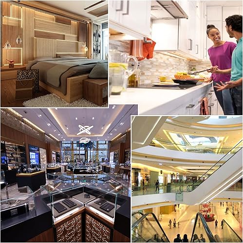 Miniatura 9 de Tira de luz LED COB con certificación UL de 4000 K, 16.4 ft16.4 pies CC 24 V, tira de luces LED, luz de cinta COB regulable de alto lumen, CRI 85+