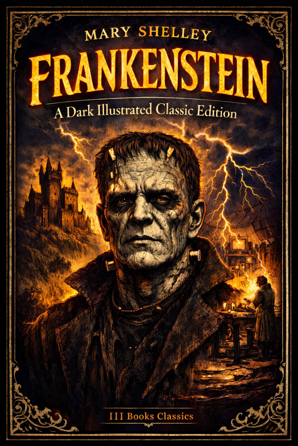 Frankenstein: A Dark Illustrated Classic Edition
