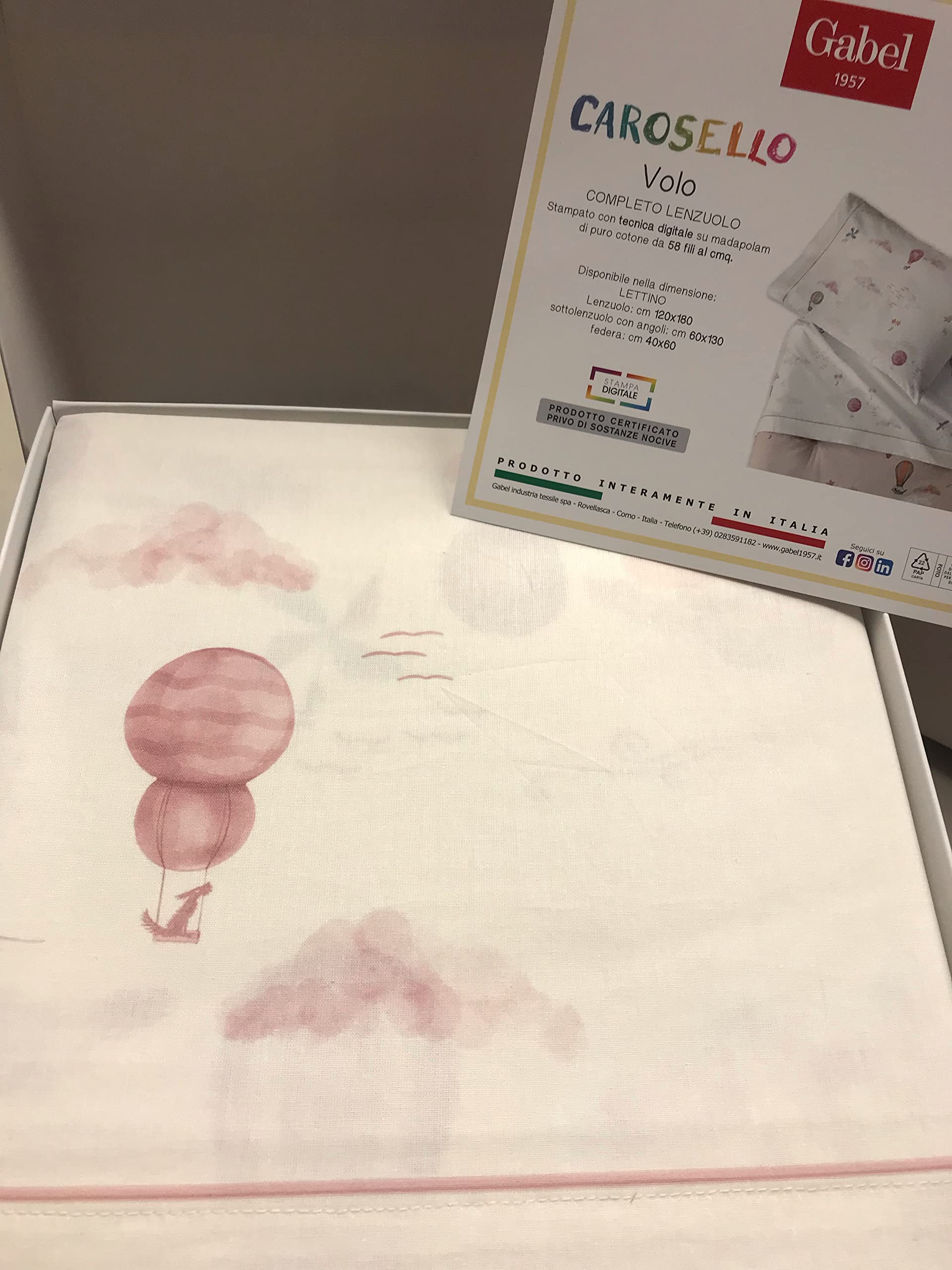 Juego de sábanas Cuna Carosello Vuelo Petalo