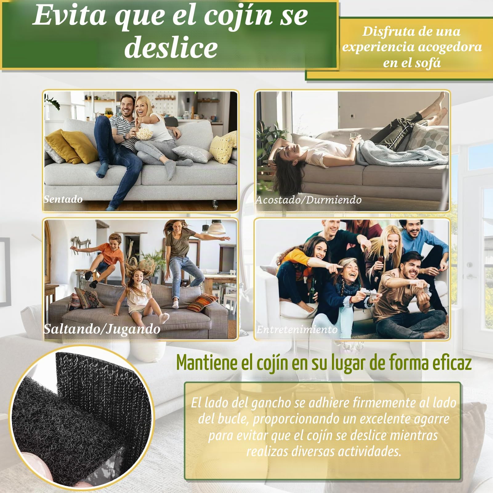 TEUVO Cinta adhesiva antideslizante 11 cm x 10 m para sofá, colchón y muebles, hogar y oficina