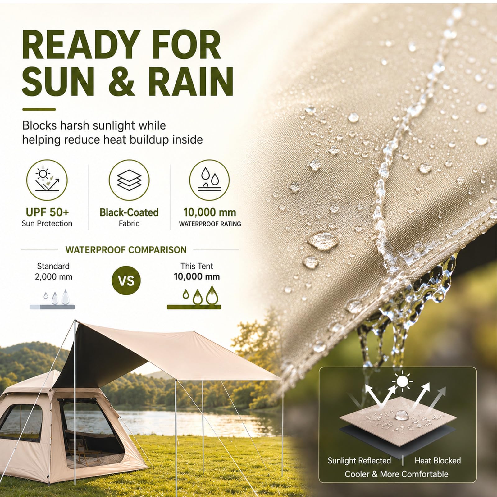 Tenda Da Campeggio Automatica Per 5-9 Persone Con Ampia Tettoia 5–9Person