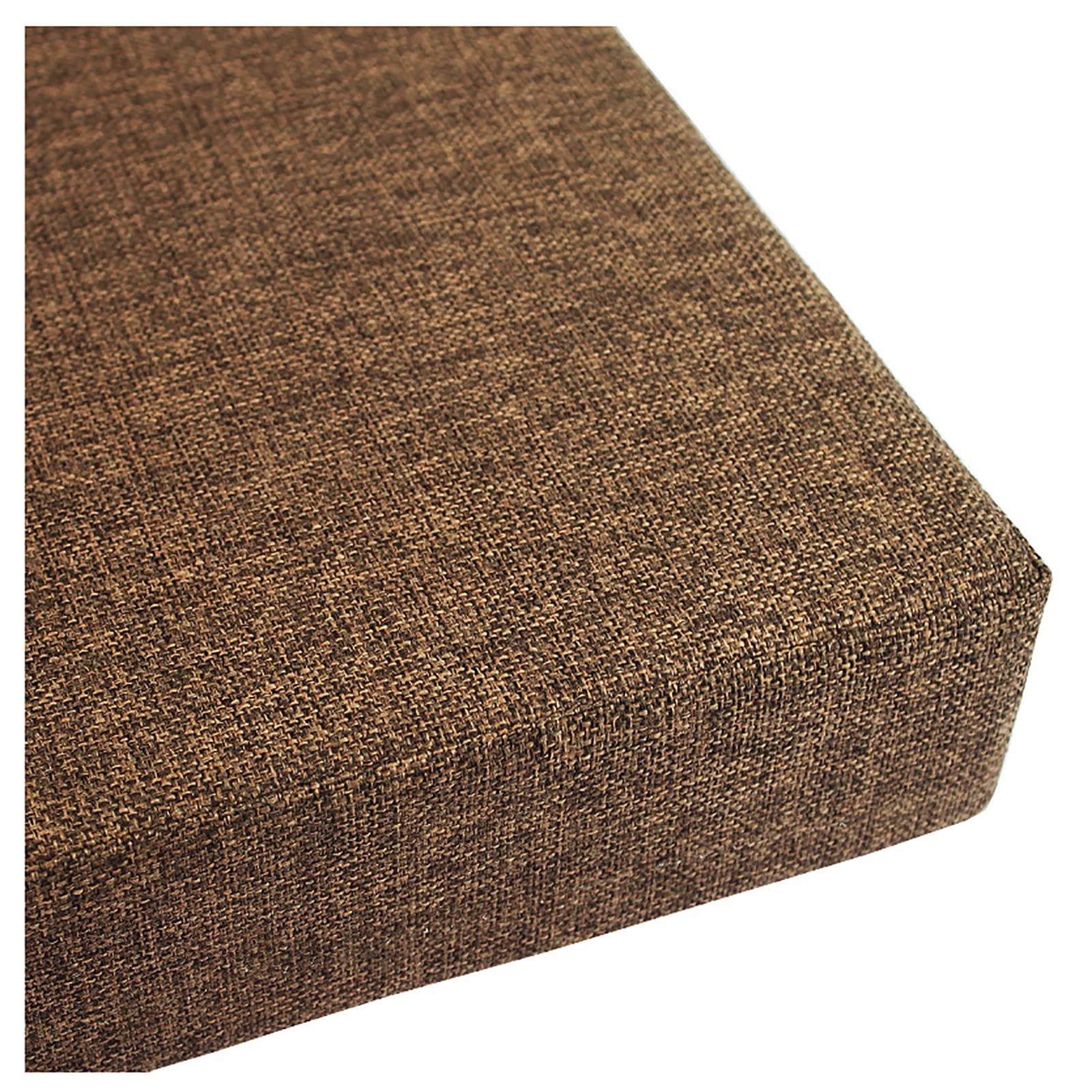 Coussin de banc extérieur 120x30 marron foncé matelassé pour assise de jardin 3 places