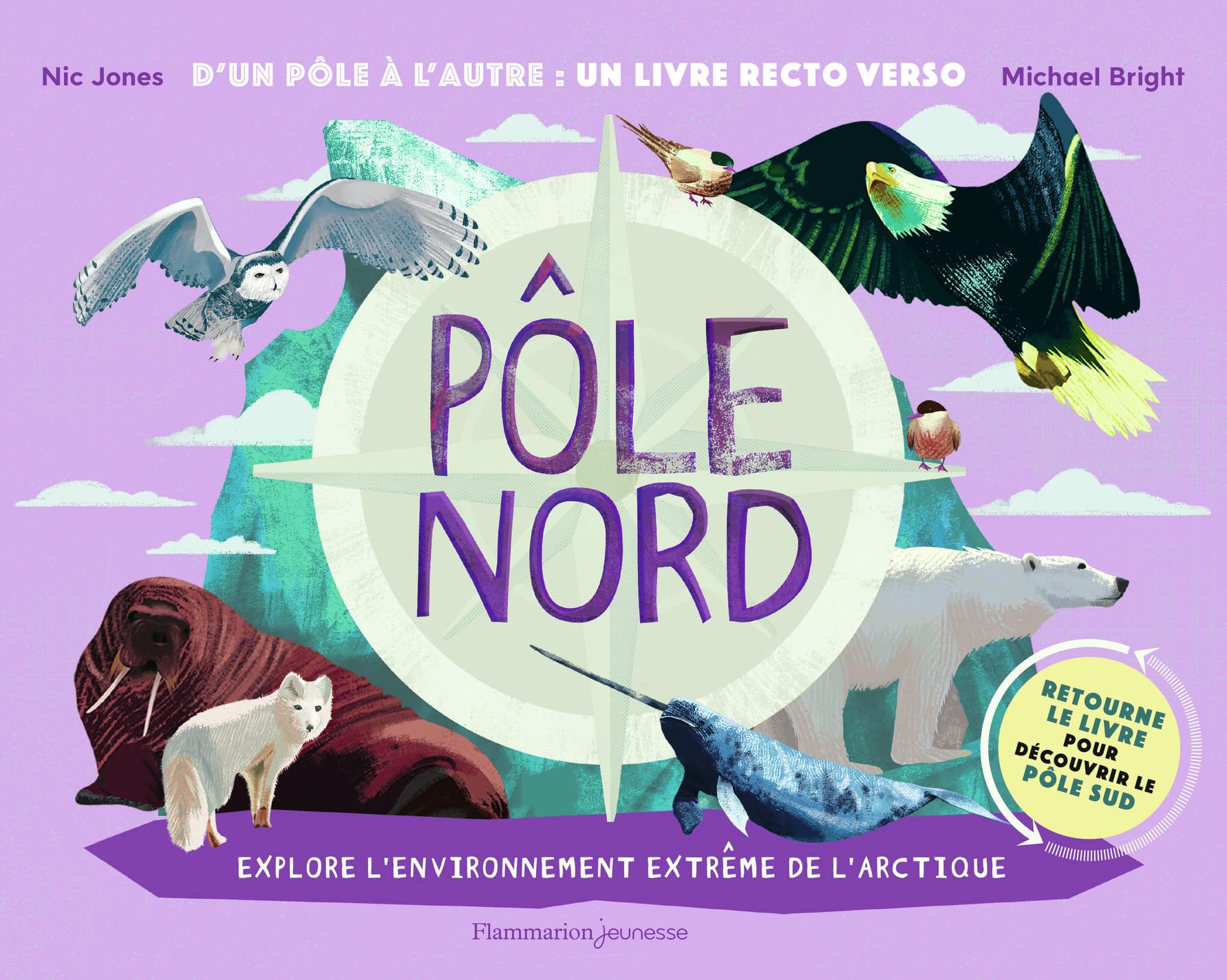 Pôle Nord Pôle Sud: D'un pôle à l'autre : un livre recto verso