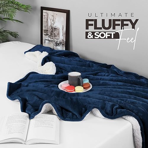 Miniatura 44 de Utopia Bedding - Manta sherpa de tamaño decorativo [negro, 50 x 60 pulgadas], manta reversible de vellón gruesa y cálida de 480 GSM, para cama