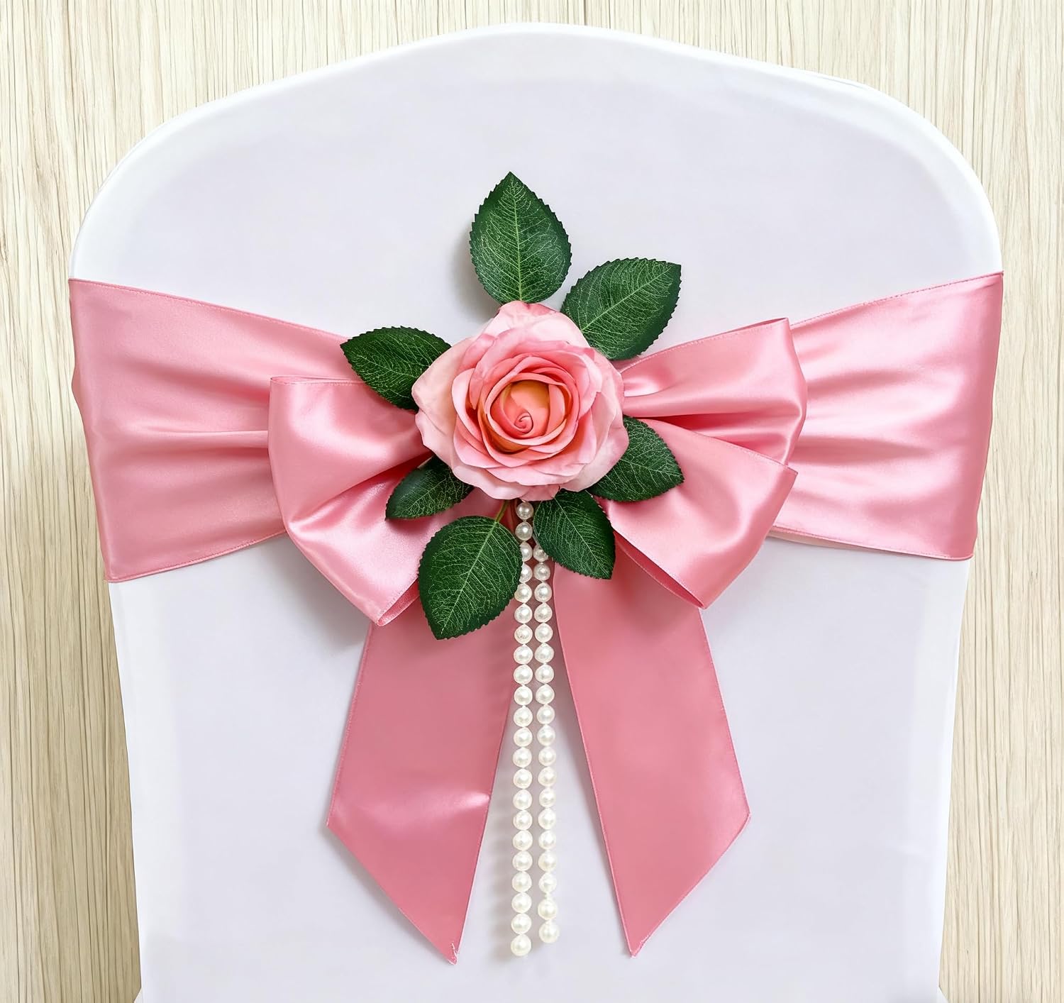 25PCS Artificial Flowers Silk Rose, Coral Real Touch Fake Rose with Stem Faux Flowers Gift Box for Weddings DIY Floral Arrangements Centerpiece Bridal Shower Party Home Decoration