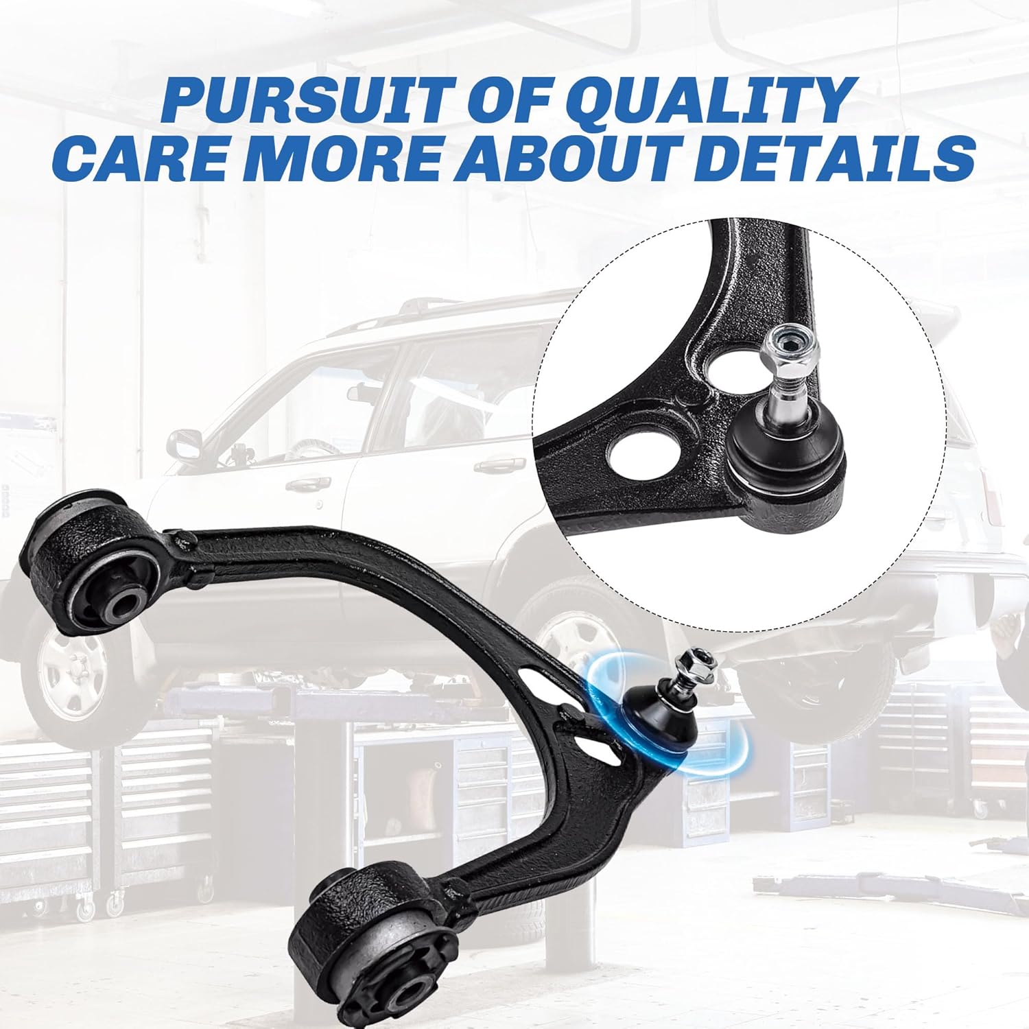 Front Upper Control Arm Kit Compatible with 2005-2023 Chrysler 300 Dodge Challenger Charger Magnum Suspension Front Control Arm Kit K620177 K620178