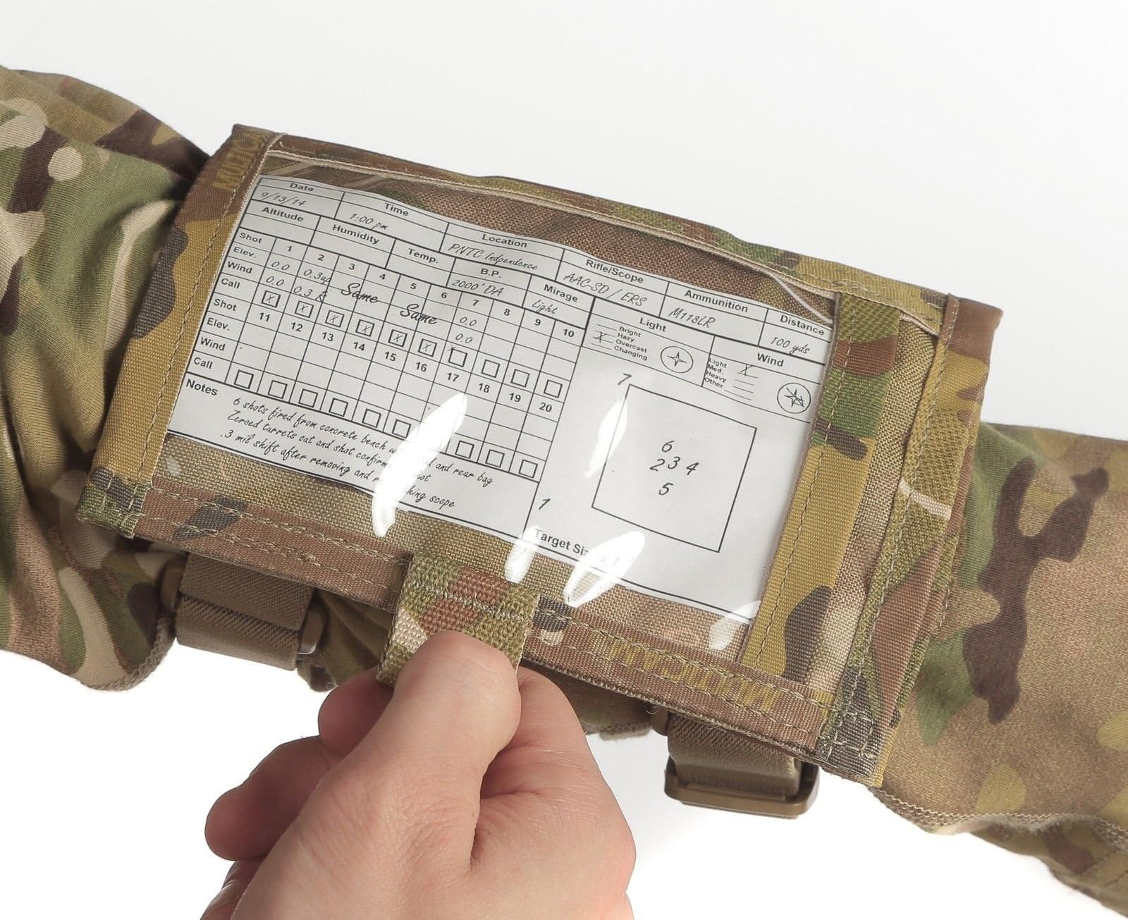 Raine Tactical Gear - Shooters Armband Sleeve - Tactical Gear - Wrist Sleeve - Shooting Range Accessories - Wrist Map Holder - Military Arm Pouch