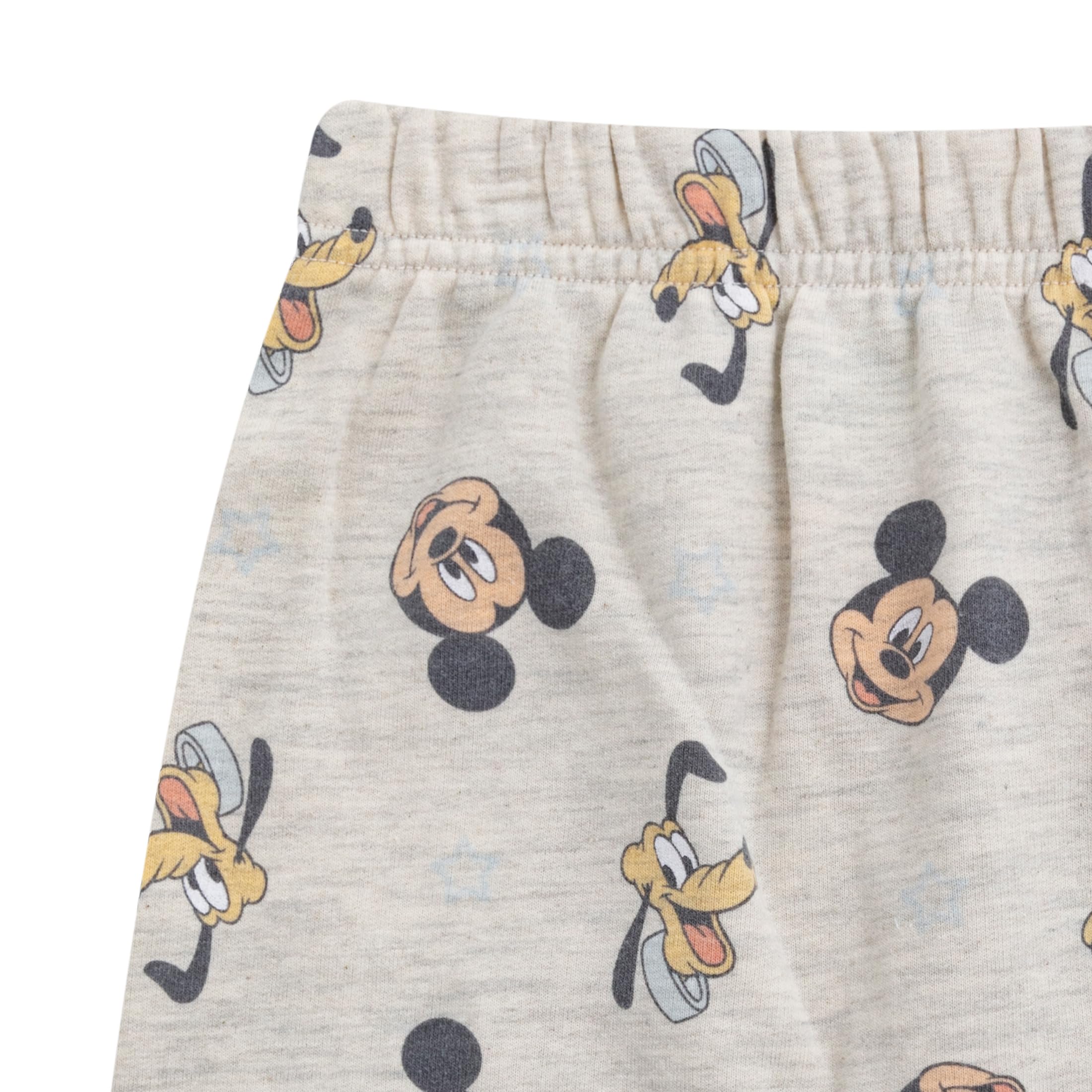 Disney Mickey Mouse zestaw spodni dla chłopców z body i koszulą z długimi rękawami z kapturem i zapięciem na guziki, 3 sztuki w opakowaniu dla małych dzieci