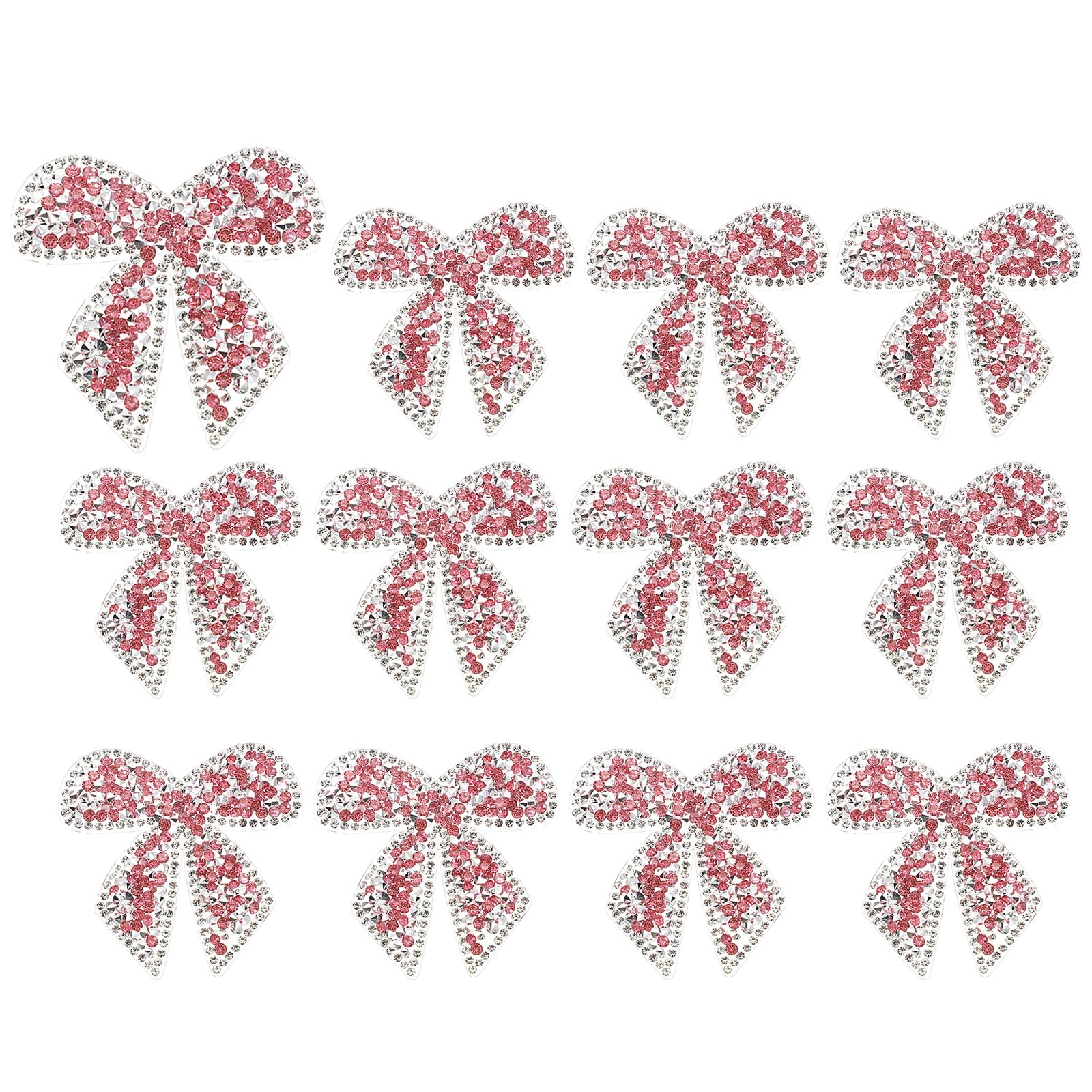 Écussons nœud strass rose thermocollants pour chaussures et vêtements