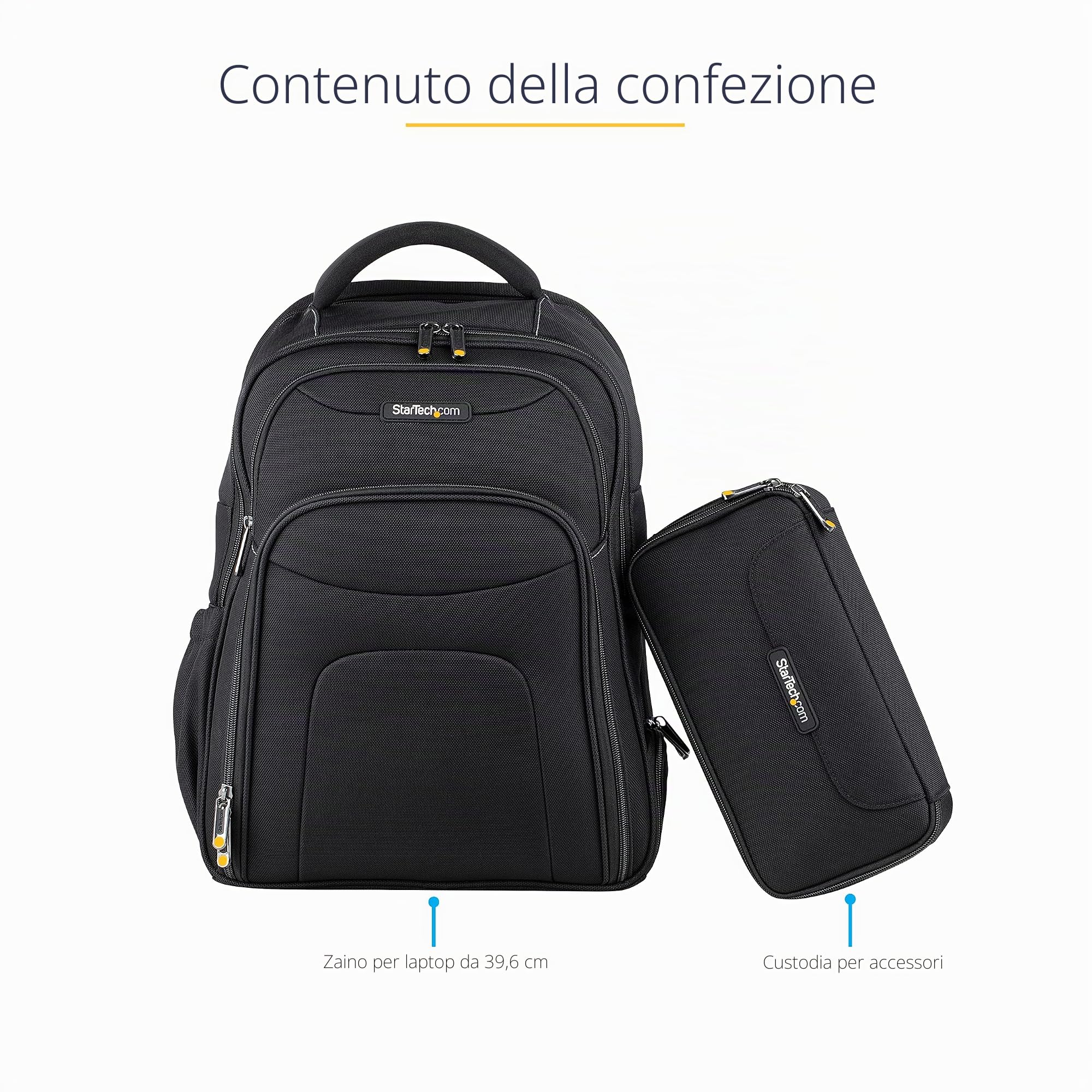 StarTech.com Zaino per laptop con custodia rimovibile per accessori