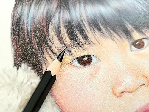 Miniatura 4 de Grizaye Kit de dibujo: Chica con peluche | Imagen preimpresa en escala de grises en Legion, juego de 12 lápices de colores, fotos, paso a paso y