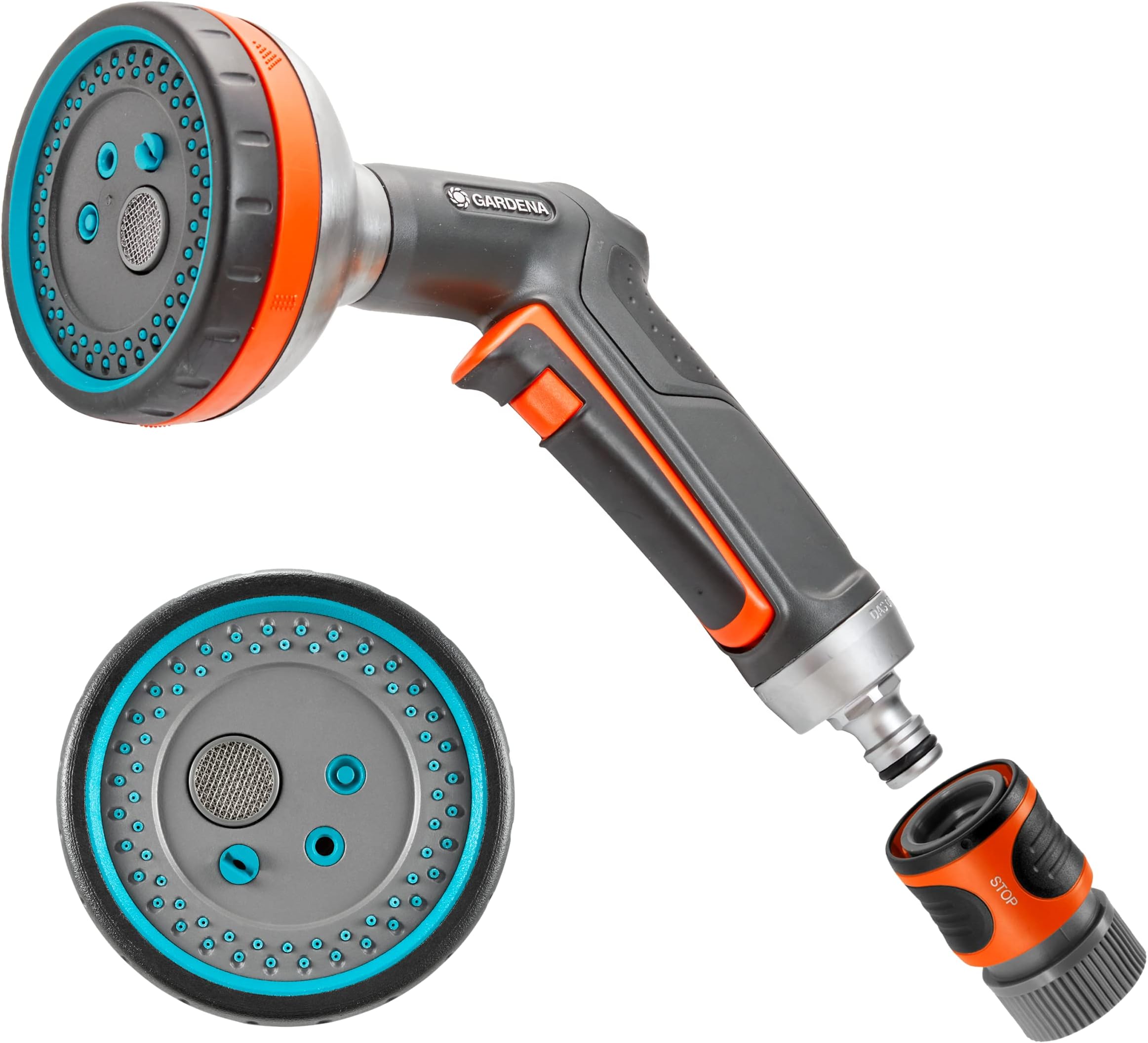 GardenaFrost Proof - Premium Metal Multi Sprayer (Five Spray Patterns) + Water Stop