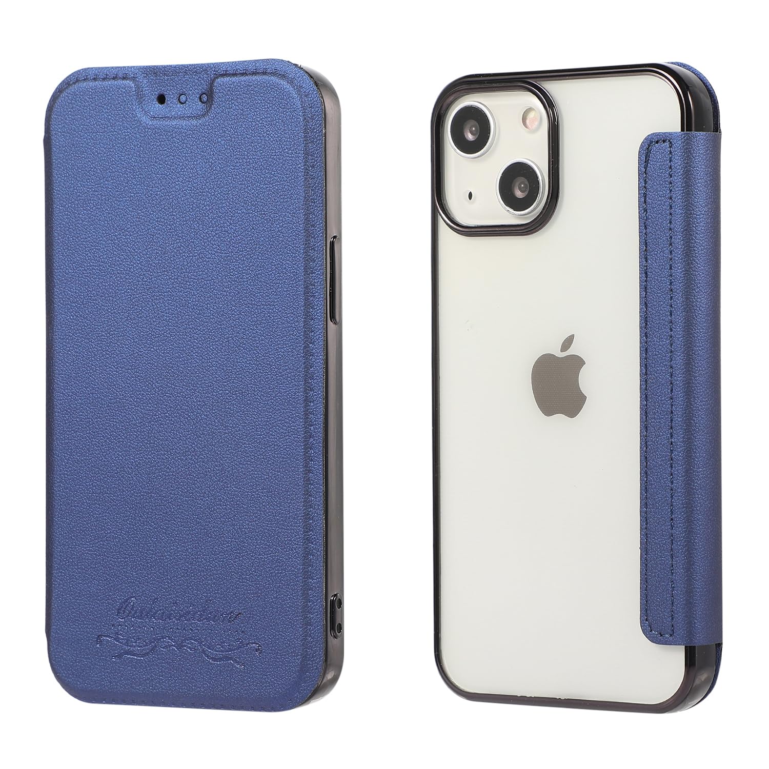 MuZiF iPhone 13 Mini 用 ケース 手帳型 クリア 高級なPUレザー 耐衝撃性と耐摩耗性13 Mini用 全面保護耐衝撃、カード収納、人気財布型 カバー 軽量 アイフォン13 Mini 用 手帳カバー (iPhone 13 Mini用,ターコイズ)