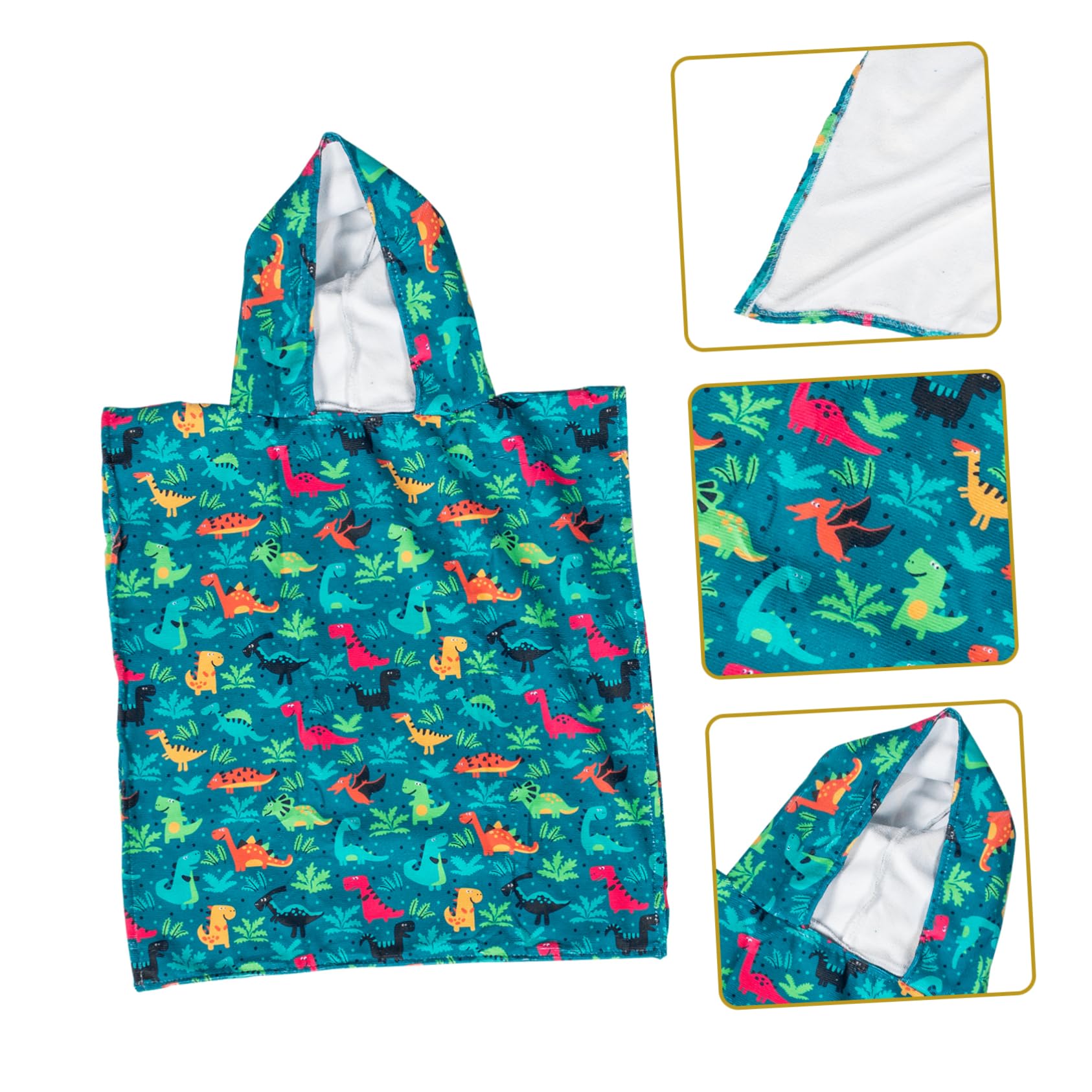 Zerodeko 2stücke Hooded Badetuch Aus Mikrofaser Für Junge Mädchen Saugfähiges Kapuzenhandtuch Mit Dino- Für Kleinkinder Nach Dem Baden Strand Und Schwimmen
