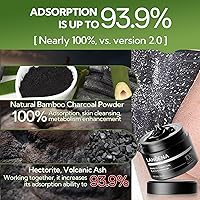 Vista 4 de LANBENA Paquete de 2 tiras de poros: 2% de ácido salicílico BHA tiras nasales + máscara de carbón de bambú para pelar puntos negros Limpieza