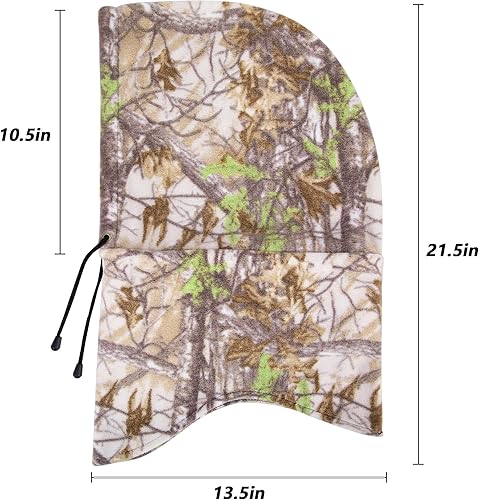 Miniatura 2 de Máscara facial de caza para clima frío, pasamontañas de camuflaje de invierno, pasamontañas, resistente al viento, calentador de esquí, cubierta