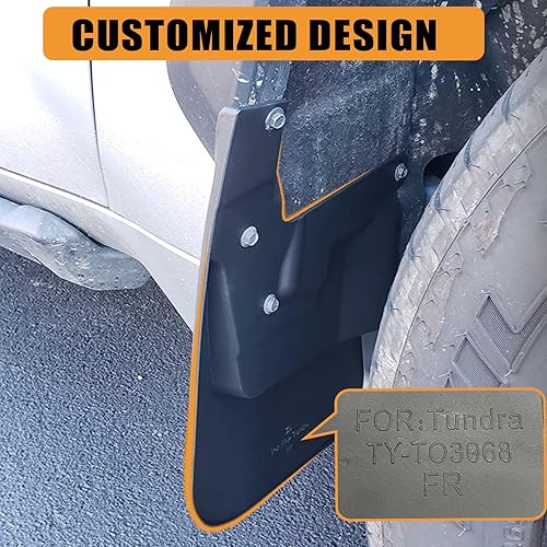 Miniatura 3 de Aletas de barro para F150 2021 2022 2023 2024  No hay necesidad de taladrar agujeros, moldura de labio de rueda delantera y trasera protector contra