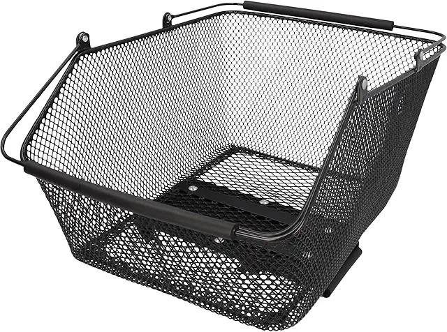 FISCHER Luggage Basket Plus City - Black Bicycle Basket with 25kg Capacity