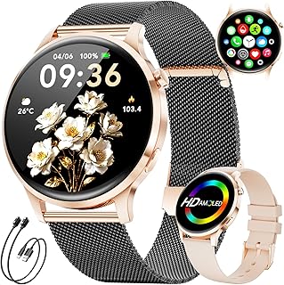 LIGE Women’s Smart Watch with Bluetooth Calling, 1.32 Inch AMOLED Women’s Health Smartwatch, 120+ Sports Modes, Sleep, Hea…