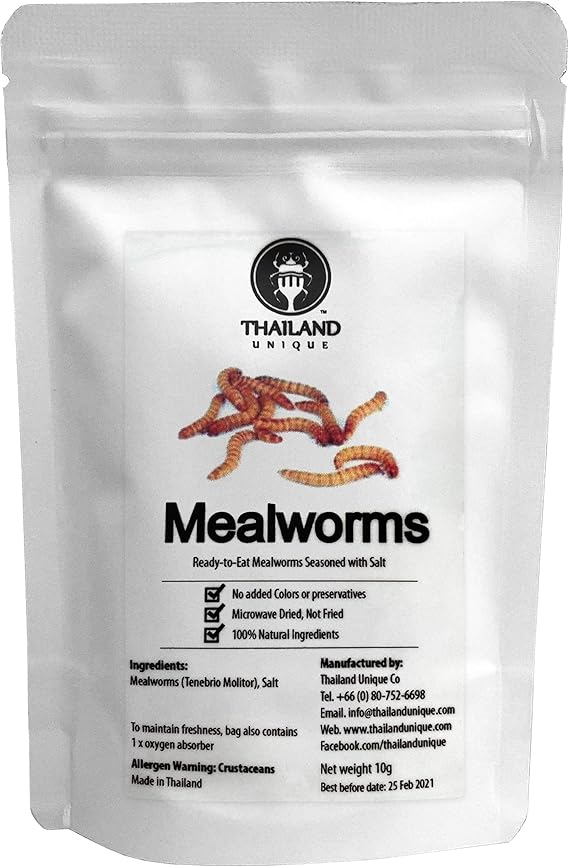 Amazon 食用 Mealworms15g ミルワーム10g 昆虫食 Jr Unique Foods おつまみ 珍味 通販