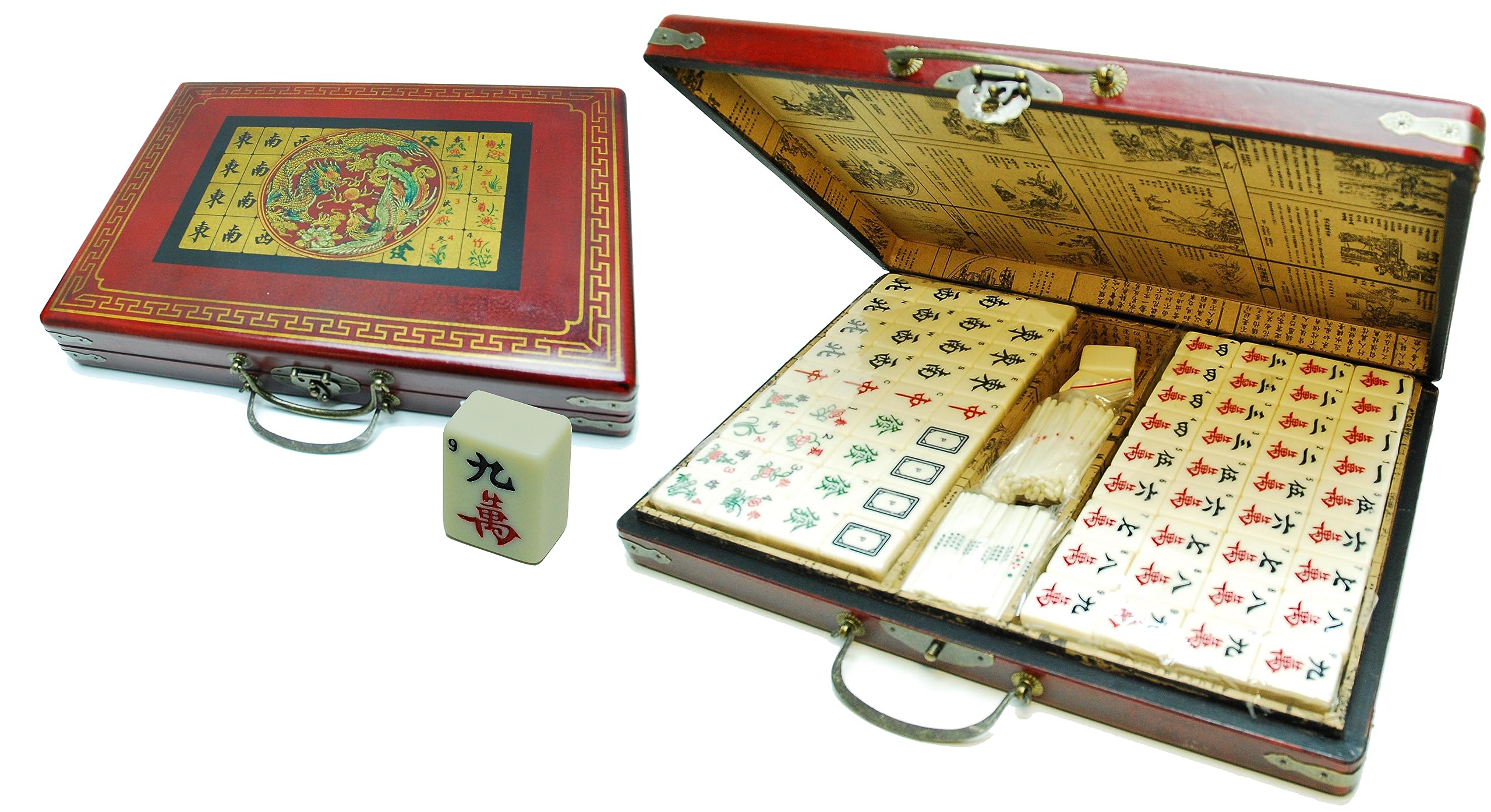 Hot Games Large Mah Jong (Mahjong) Set in Case with XL Tiles