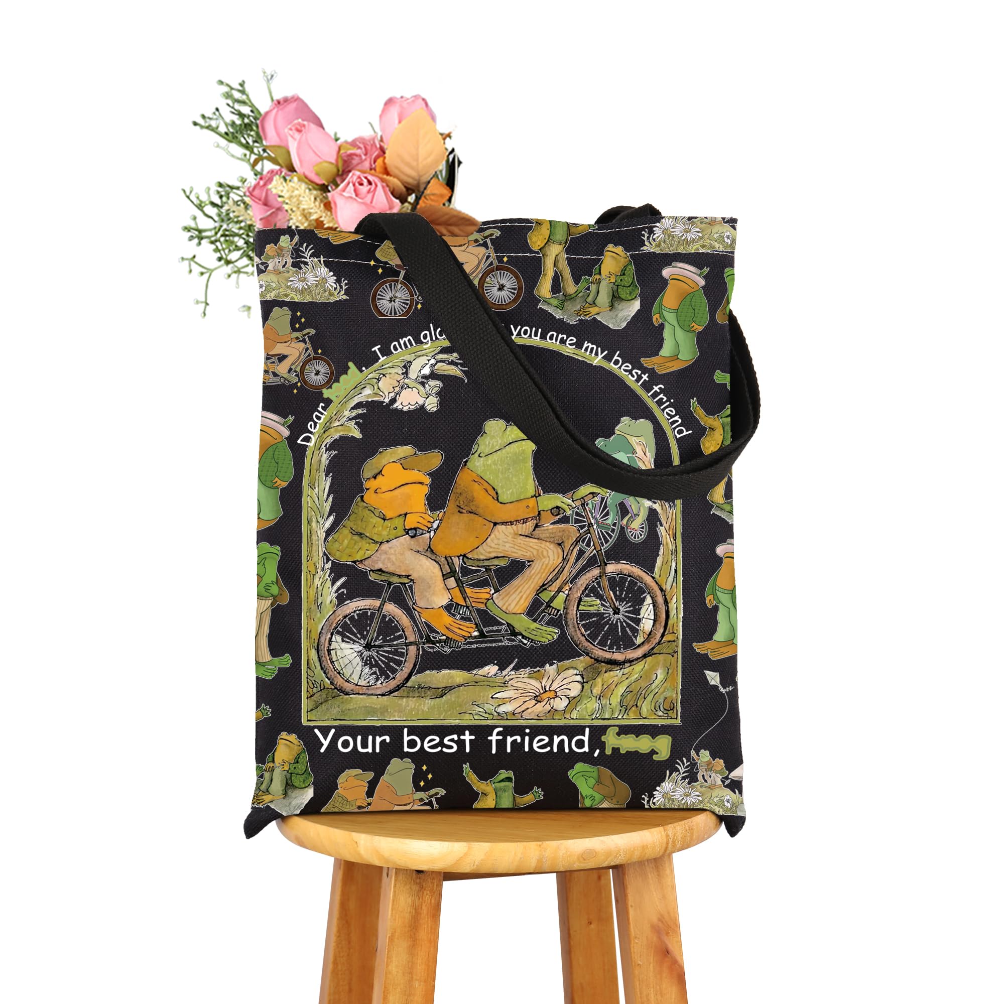 CMNIM Book Lover Friends Tote Bag Storybook Gifts I Am Glad That You Are My Best Friend Grocery Shopping Bag