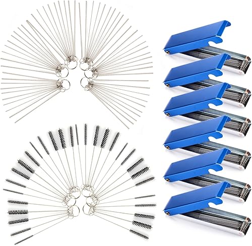 Mudder Juego de 9 herramientas de limpieza de carburador para carburador de carbón y chorro de suciedad para quitar limpiador de punta de antorcha,