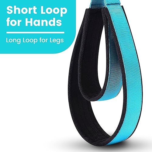 Miniatura 6 de 2 correas cómodas de doble bucle para Pilates de grosor mejorado, correa de anillo en D para gimnasio en casa y accesorios de entrenamiento de yoga