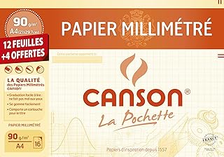 Canson 200002785 Pochette - Papel milimetrado (A4), Color marrón