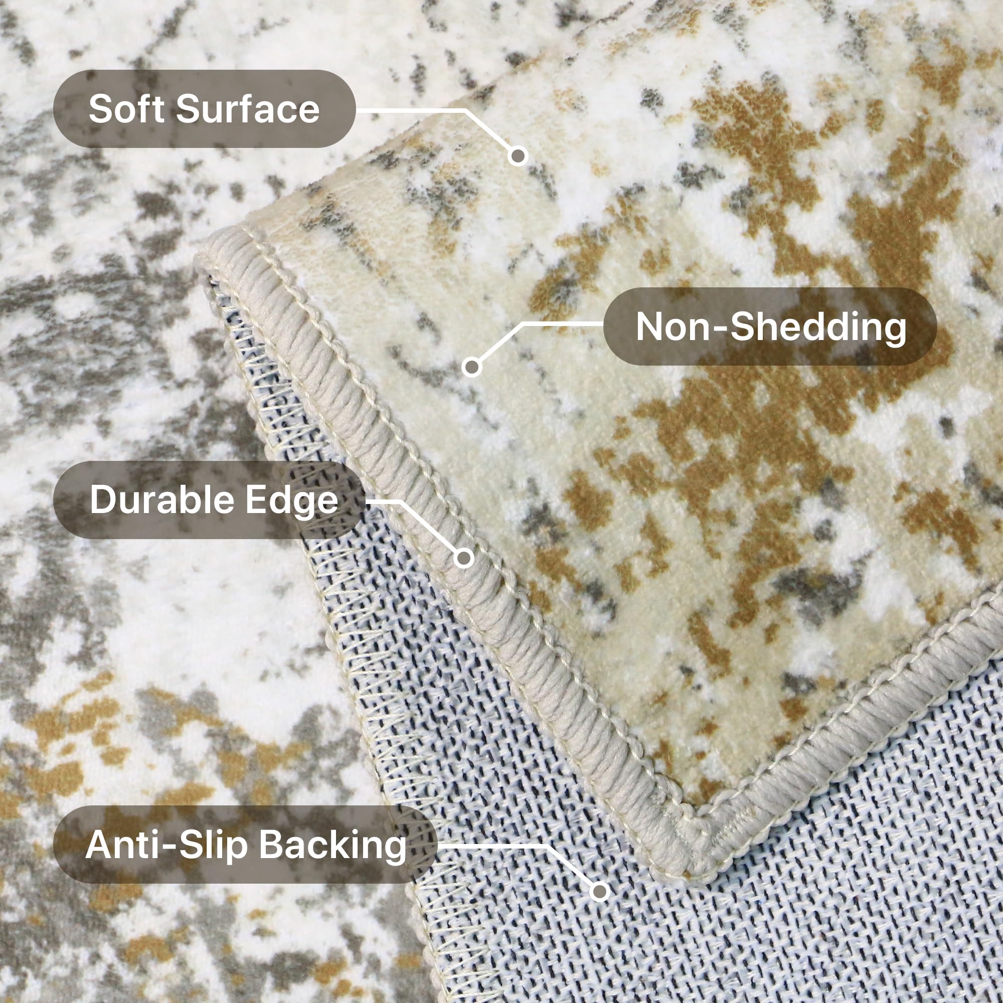 BEIMO Runner Rugs for Hallway 80x150cm, Non-Slip Extra Long Washable Runner Rugs Soft Low Pile - Image 2