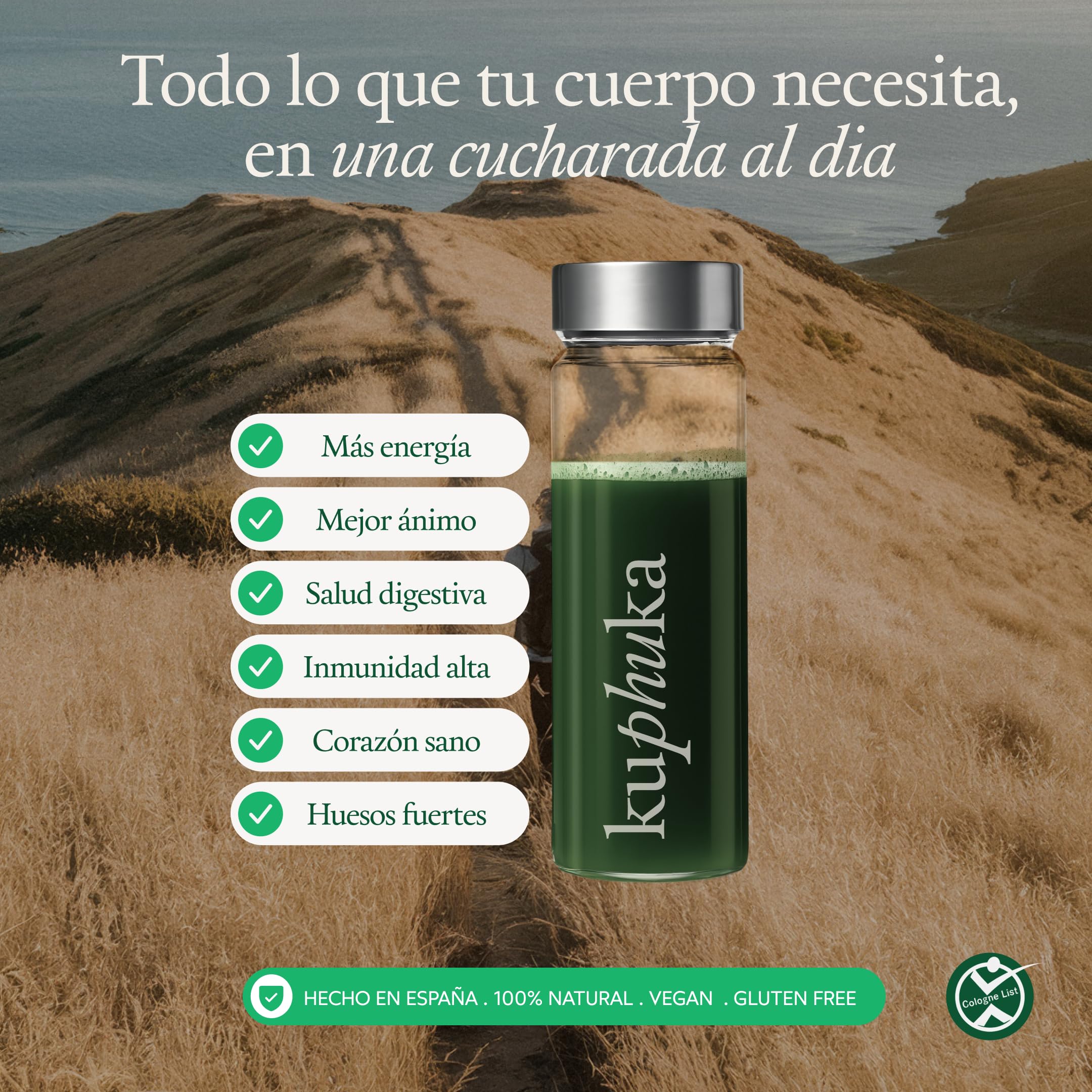 Super Foods en Polvo | NUEVA FÓRMULA 2025 | +70 Greens, Vitaminas, Minerales, Probióticos y Antioxidantes – 100% Natural, Vegano, Gluten Free (Piña/Coco)(411 g (30 dosis))