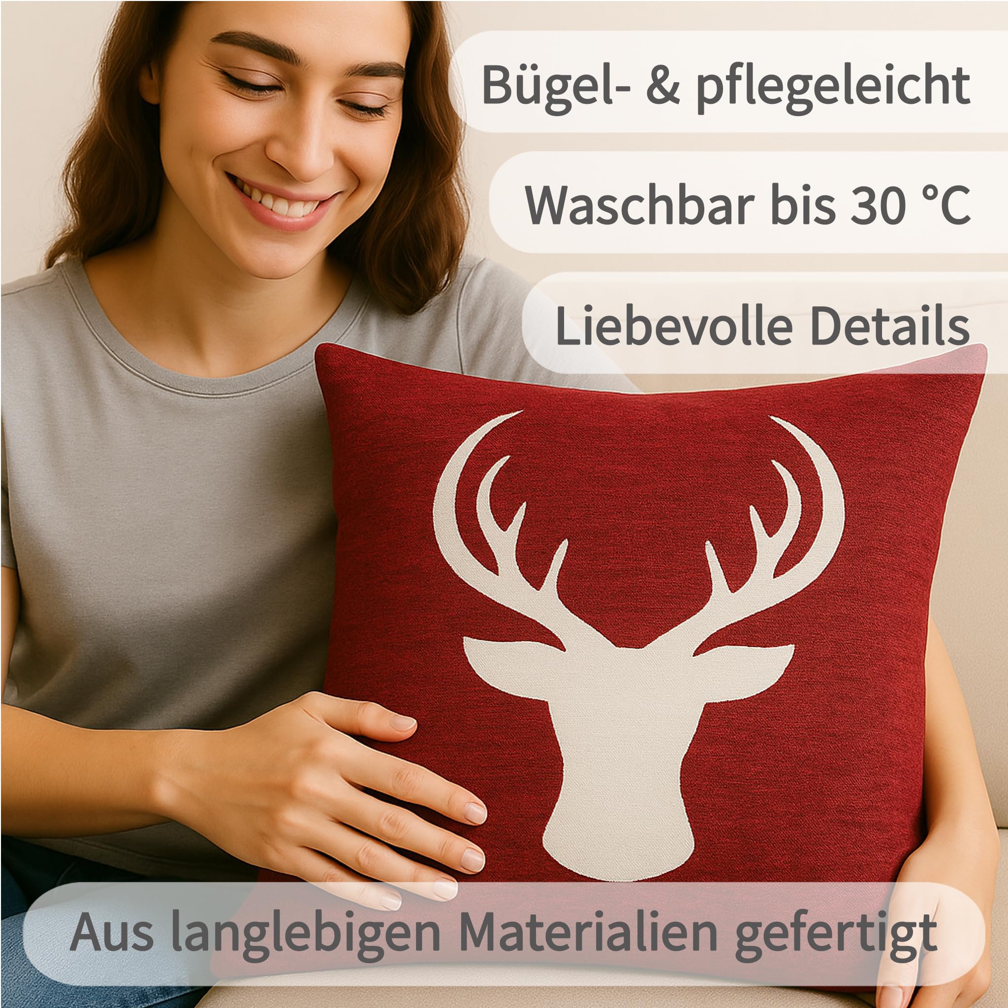 matches21 HOME & HOBBY Kissenfüllung 45x45 cm Innenkissen für Kissenhüllen - 4er Set weiche Polyester Sofa-Füllkissen