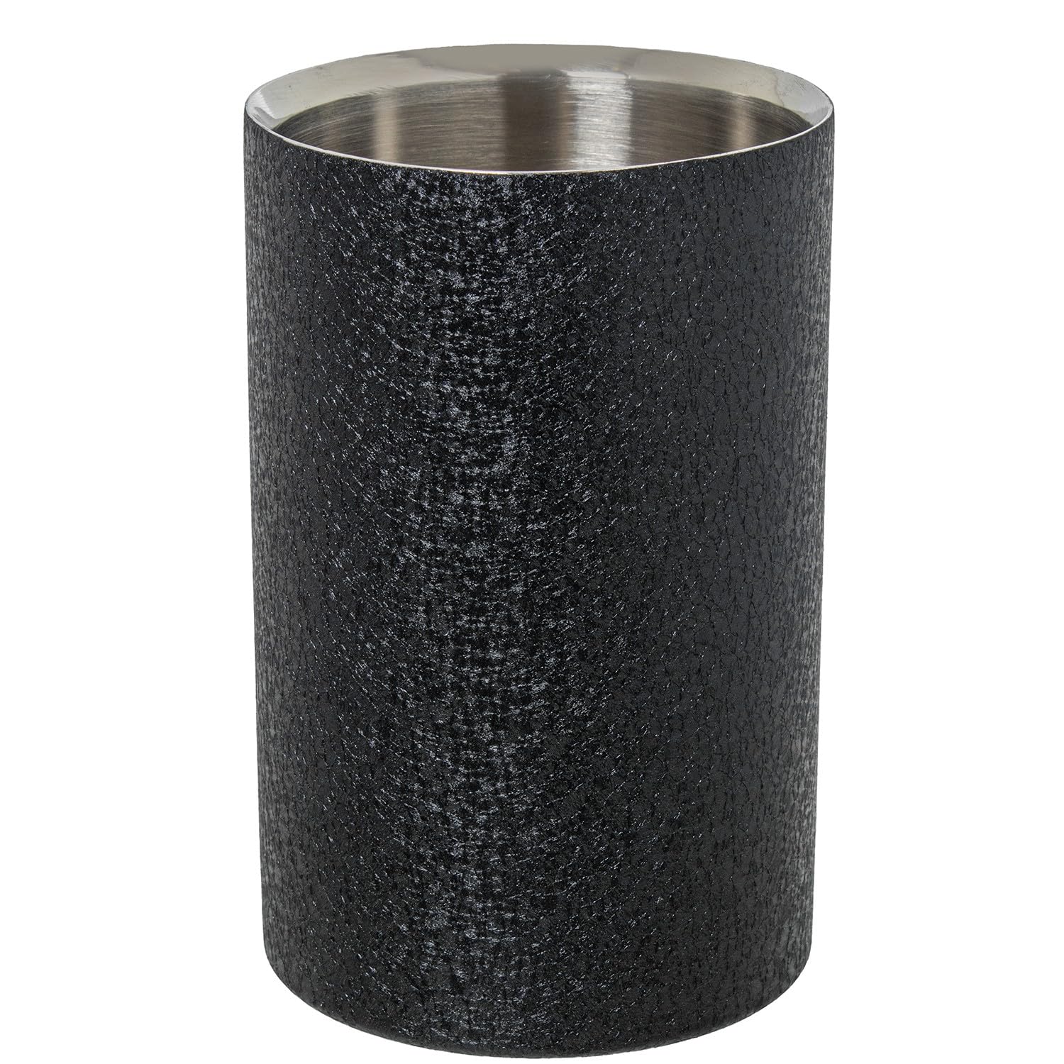 Refroidisseur Bouteille Design en Acier Inoxydable et Finition Noire