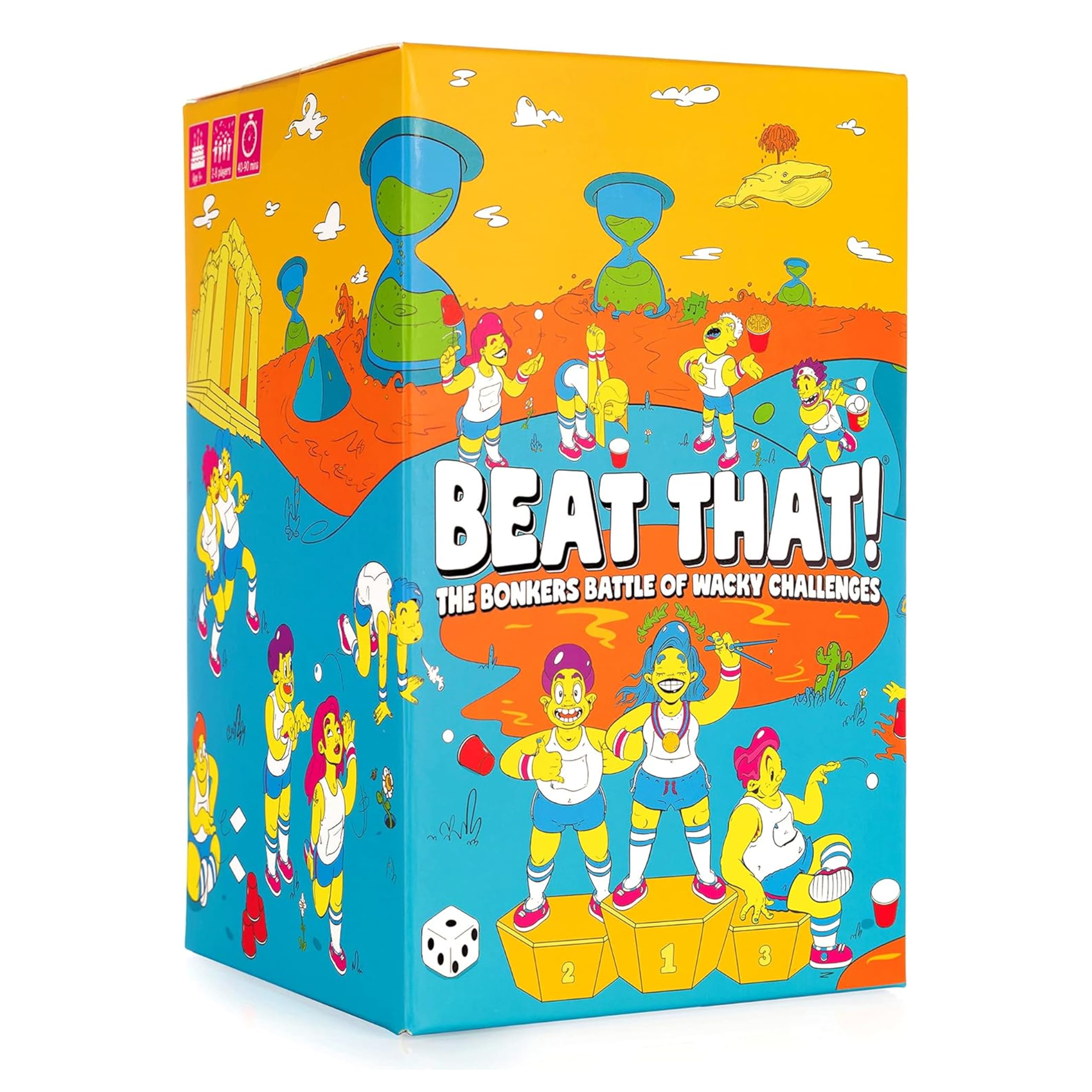 Gutter Games Beat That Game - The Bonkers Battle of Wacky Challenges - Family Games for Kids and Adults - Card and Board Game, Encourages Fun, Creativity, and Memorable Moments in Parties - Main