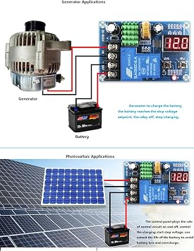 12V 24V 36V 48V Battery Charging Control Board (6-60V MAX80V) Battery Charge Control Switch Auto Power Off Safe and Energy Saving