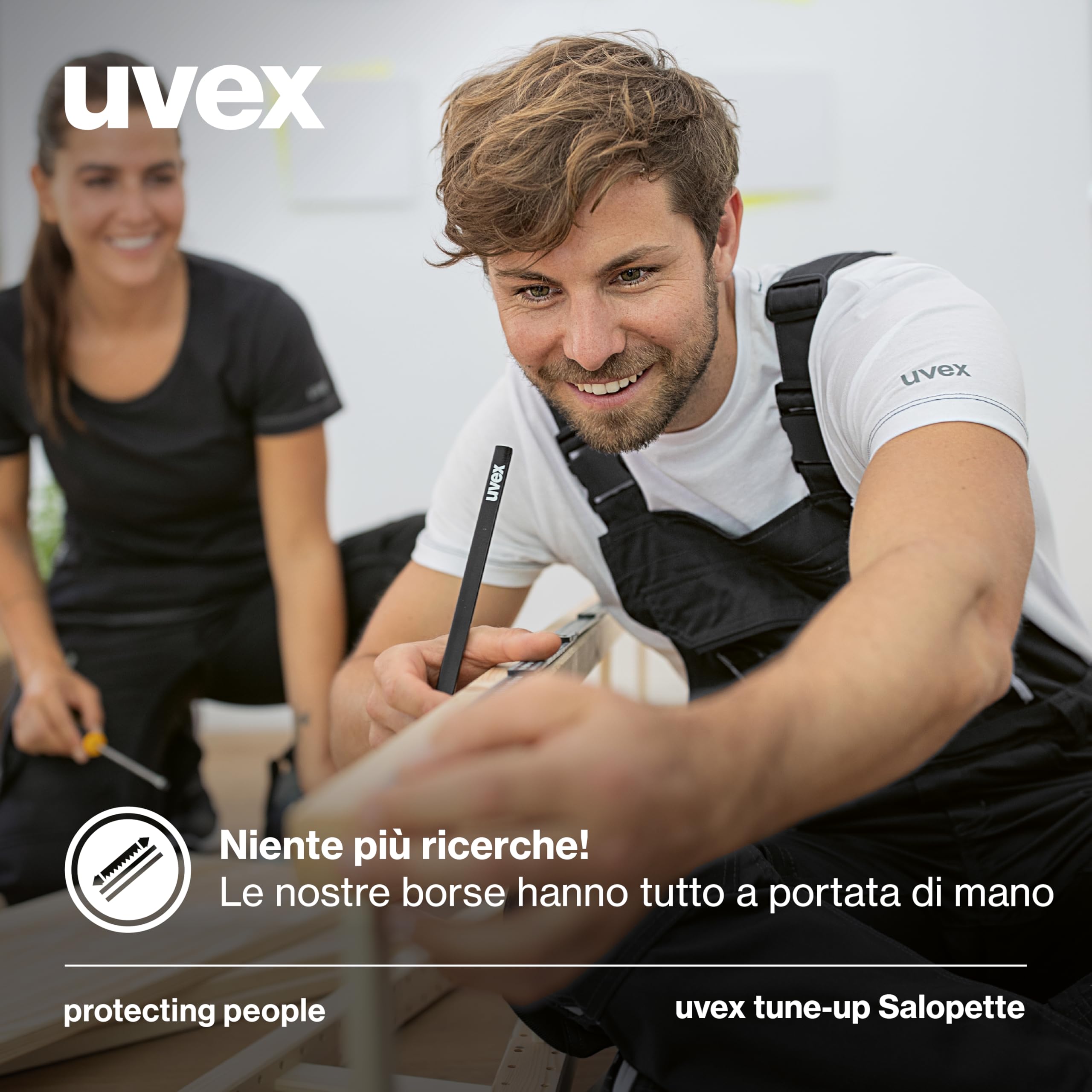 Uvex Pantaloni Cargo Tuning - Salopette da Lavoro per Uomo